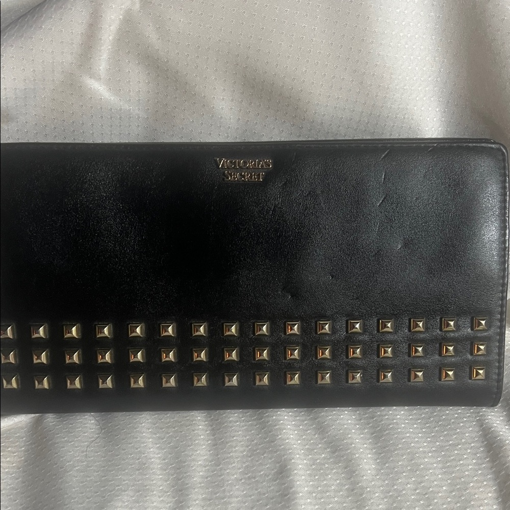 Victoria's Secret Black Clutch with Gold Accents